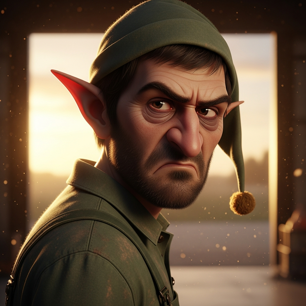 clocking out in golden hour light