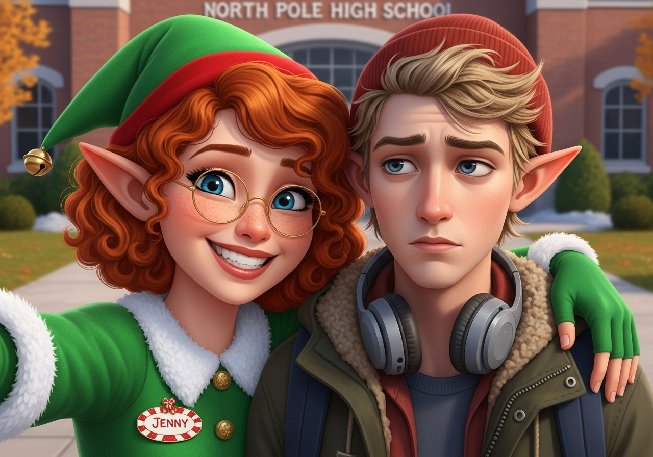 reluctant selfie with Jonny