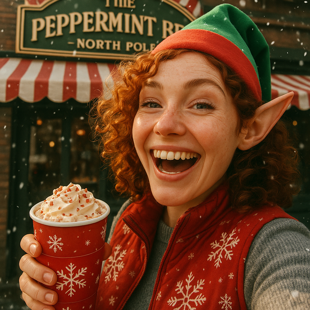 peppermint mocha selfie