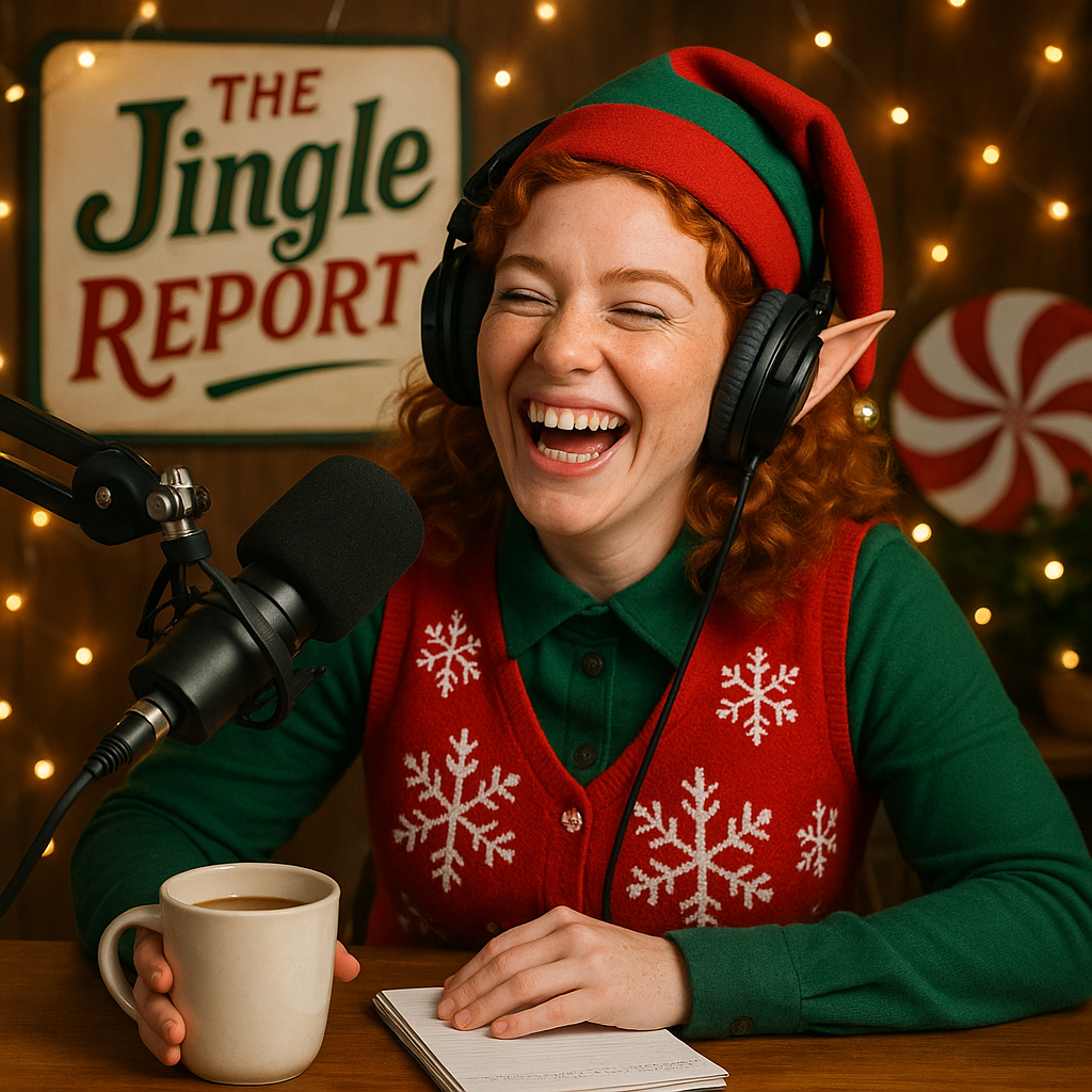 Jenny hosting The Jingle Report